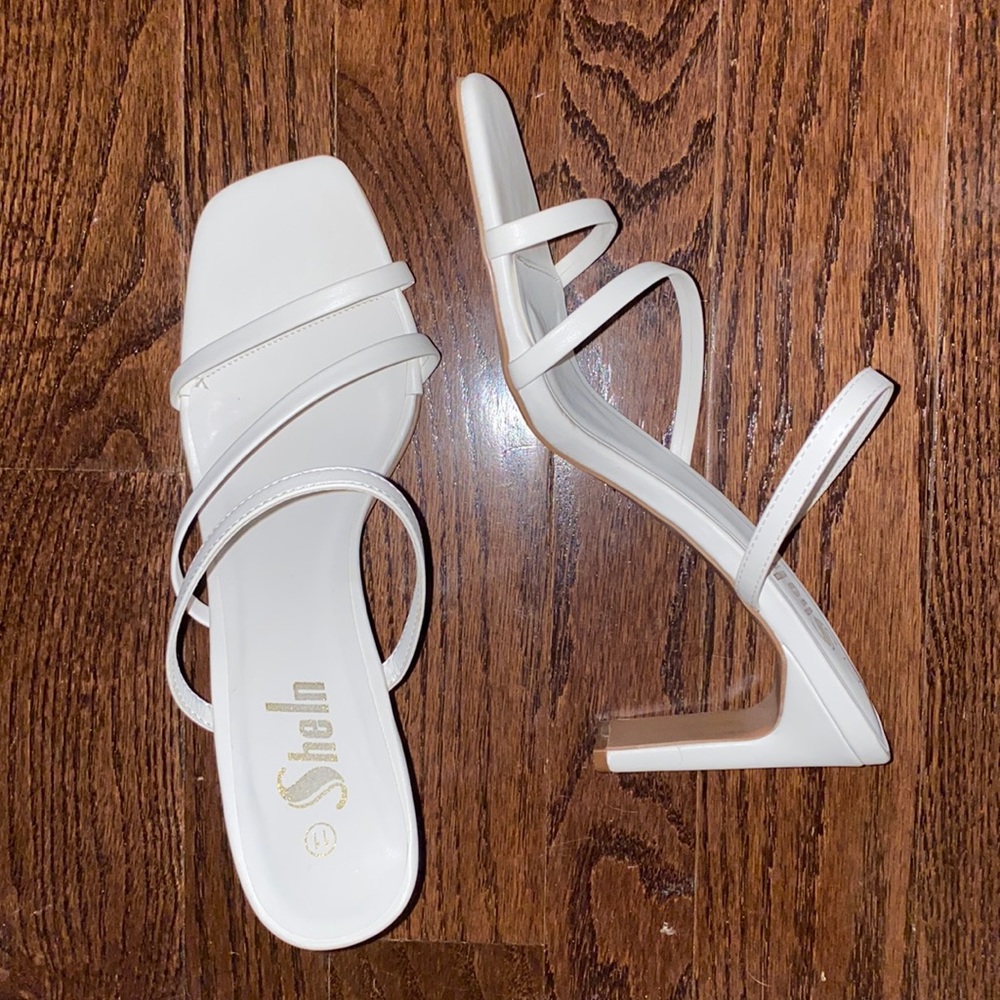 White wide foot fit SHEIN heels